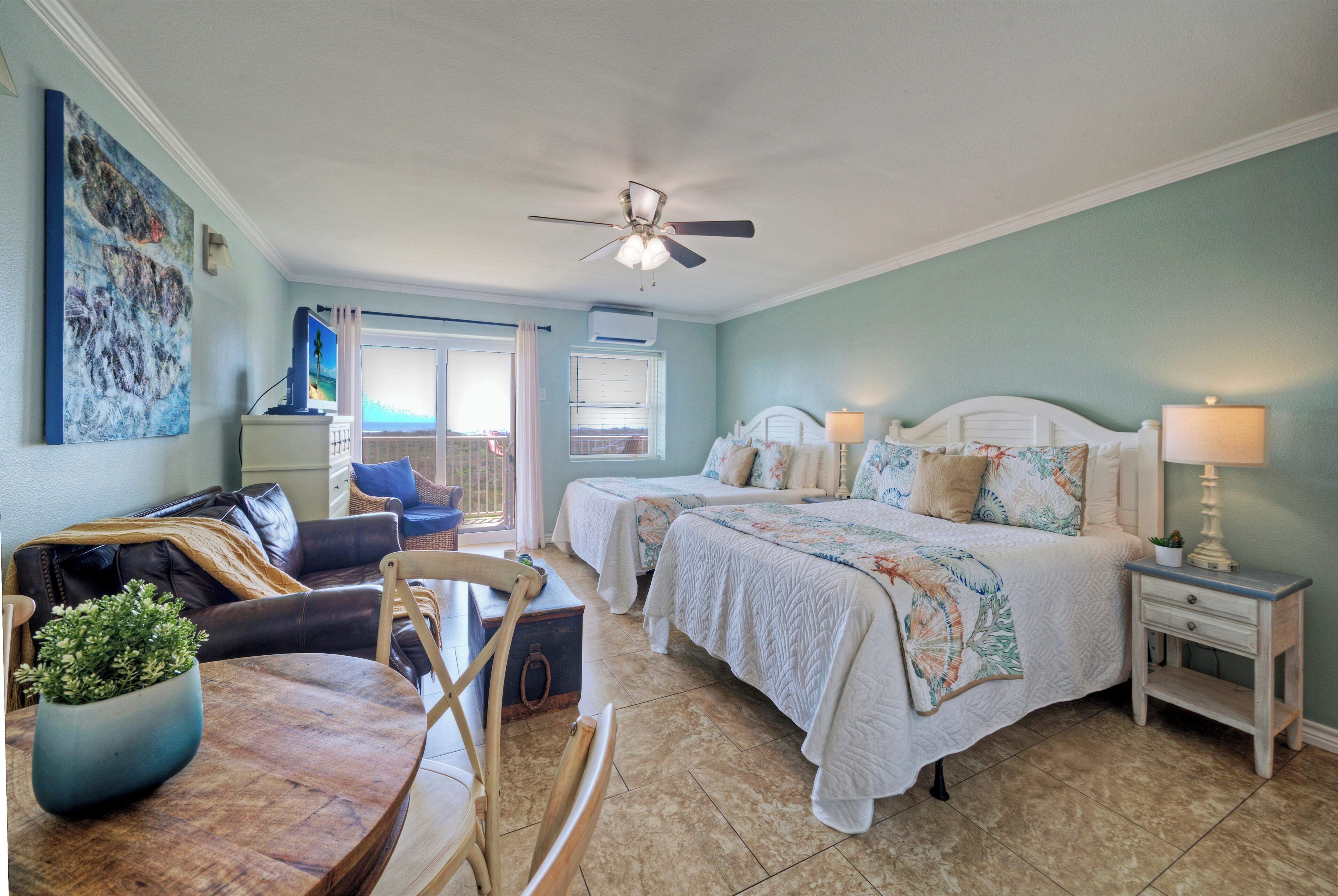 Walk To Beach + Boardwalk | Golf Cart Zone + Pool Access | Ocean View Efficiency - Port Aransas, TX