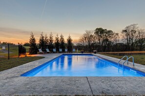 Outdoor pool, a heated pool