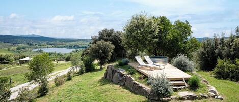 Familienzelt, Seeblick | Terrasse/Patio