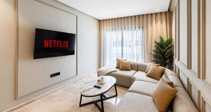 Cosy Appartement In the Heart Of Casablanca– Smart TV 55” & Free Parking