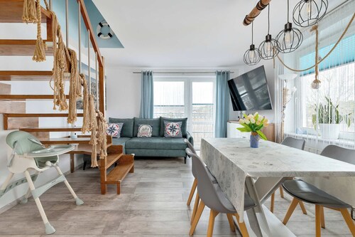 Two-level Apartment in Wladyslawowo | Balcony | Close to the Beach