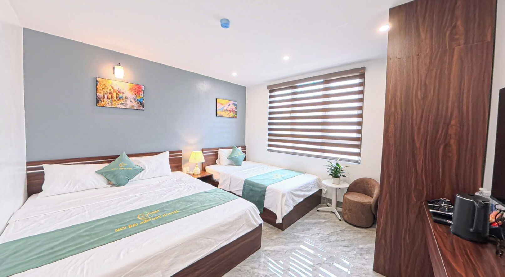 Værelse med 2 enkeltsenge - byudsigt