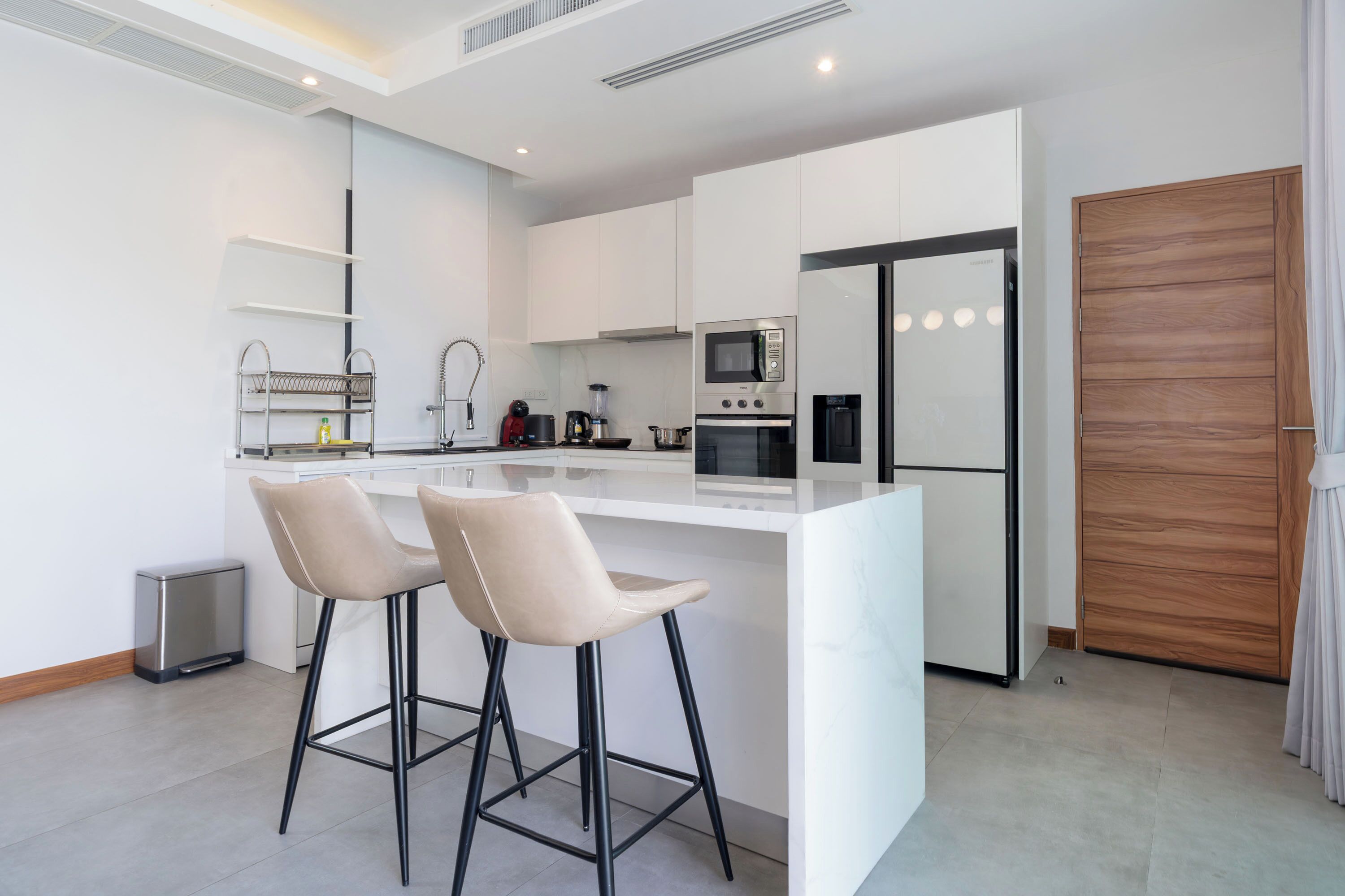 Villa, Private Pool | Private kitchen | Fridge, microwave, oven, dishwasher