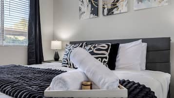 2 bedrooms, iron/ironing board, WiFi, bed sheets