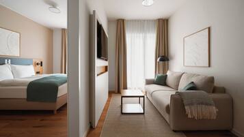 One Bedroom Suite | Individually decorated, individually furnished, desk, laptop workspace