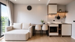 Apartment, Balcony, City View | Living room - Stellar Space Suite in Elegant Bang Tao (Choeng Thale)