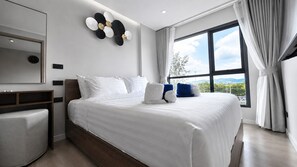 Apartment, Balcony, City View | In-room safe, desk, laptop workspace, iron/ironing board - Stellar Space Suite in Elegant Bang Tao (Choeng Thale)