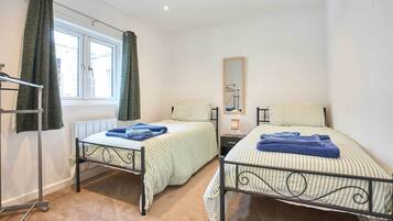 3 bedrooms, iron/ironing board, travel cot, WiFi