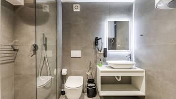 Hair dryer, towels