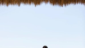 A person in a purple swimsuit walking towards a pool with a view of the sea. - Casa Familia in Punta Mita (Punta de Mita)