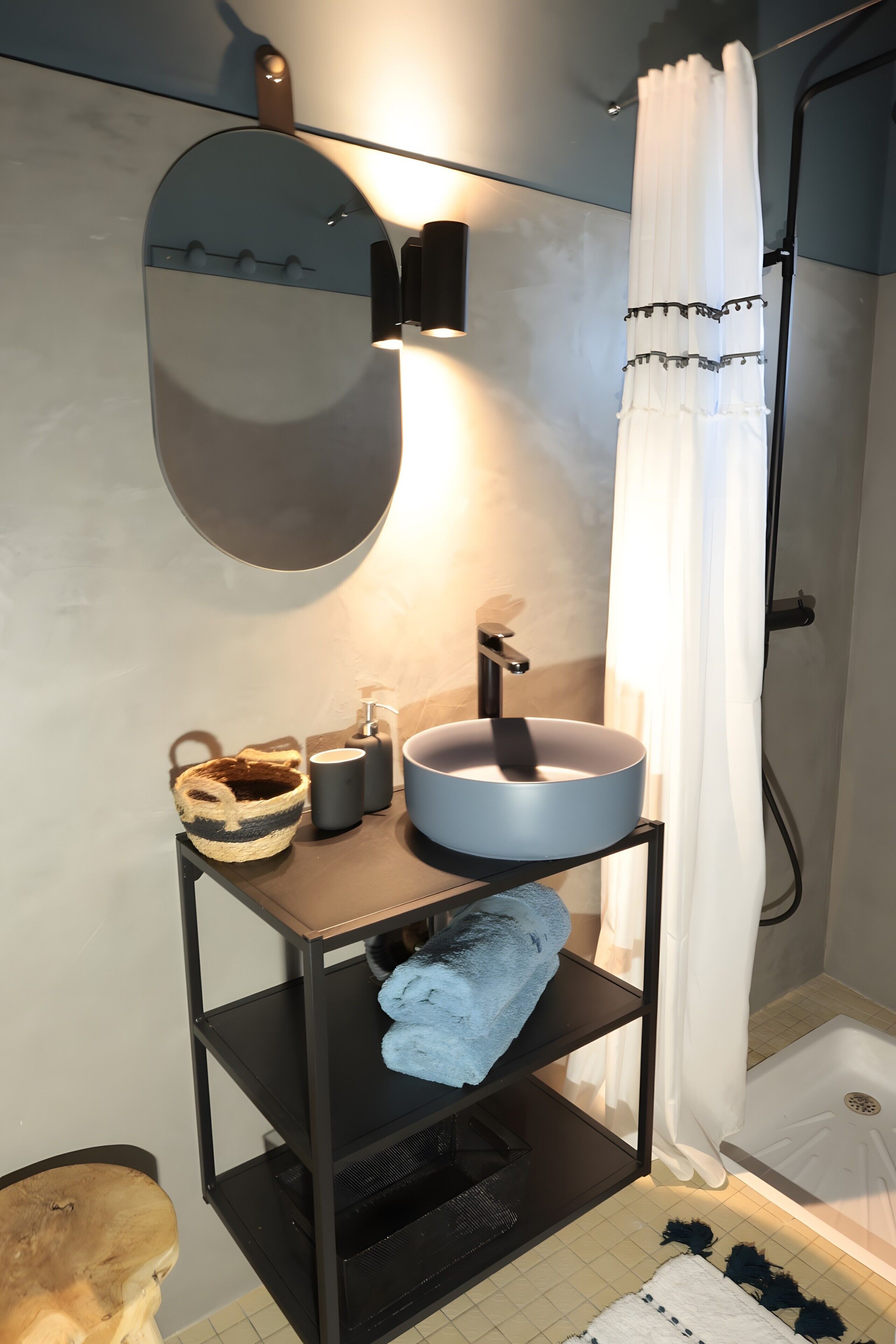Shower, hair dryer