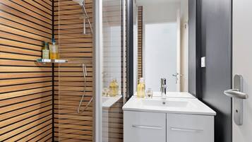 Shower, hair dryer