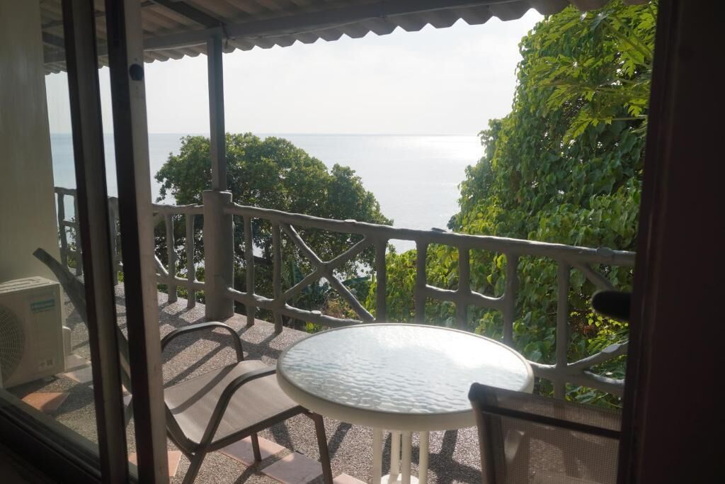 Superior tweepersoonskamer, balkon, uitzicht op zee | Buiten dineren