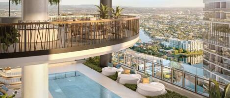 Indoor pool, outdoor pool