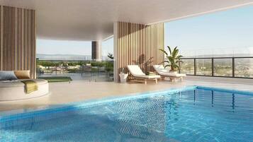 Indoor pool, outdoor pool