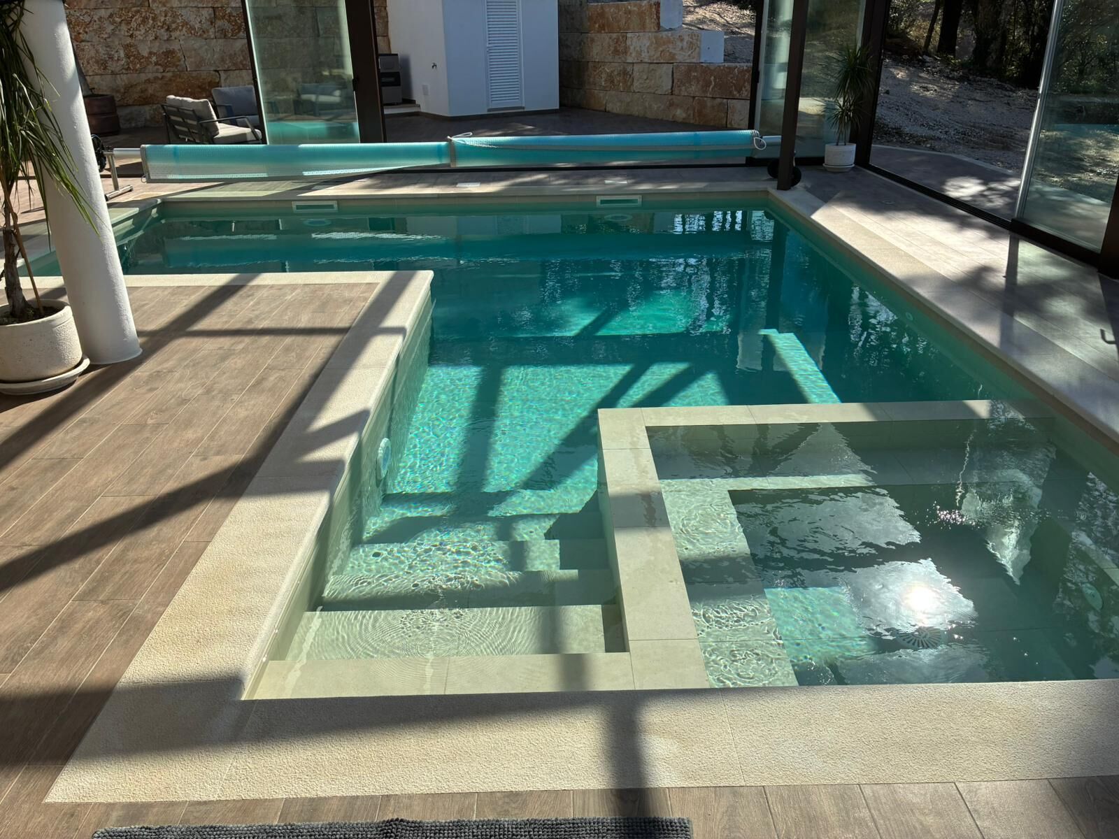 Indoor pool, a heated pool