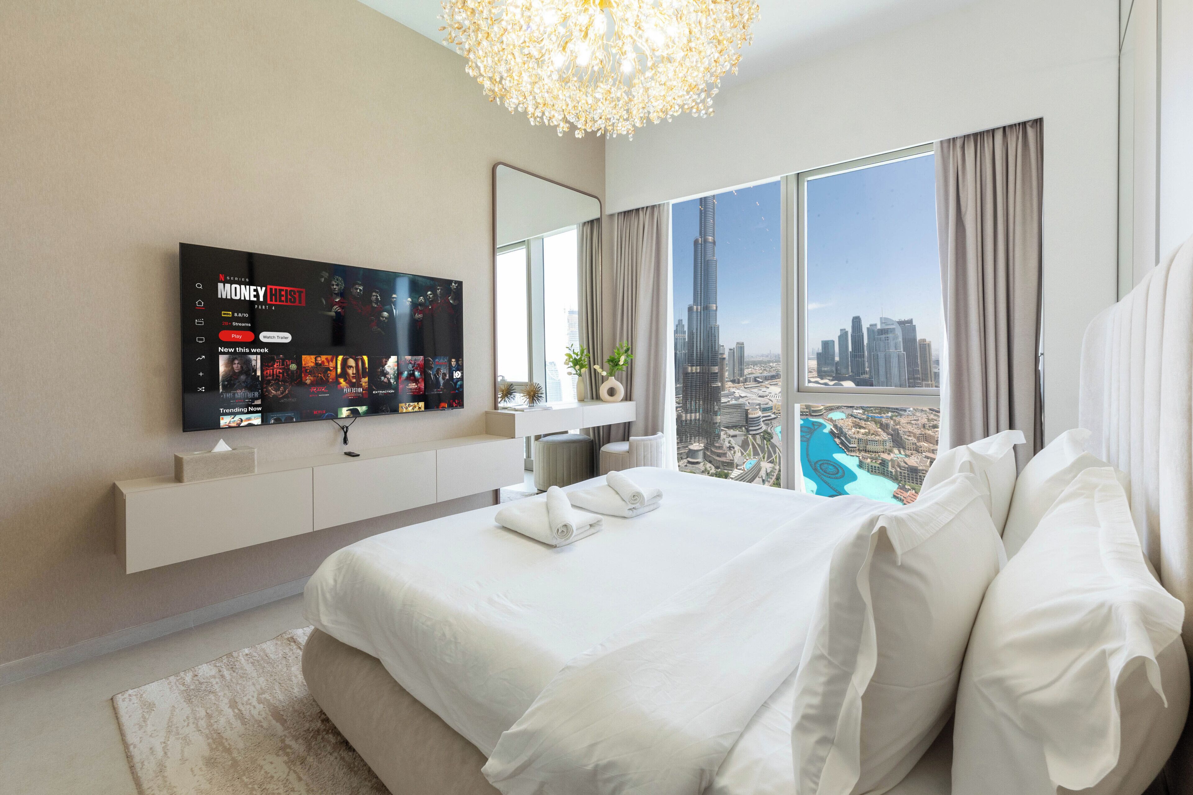 Apartment, City View | Premium bedding, memory foam beds, in-room safe, blackout drapes