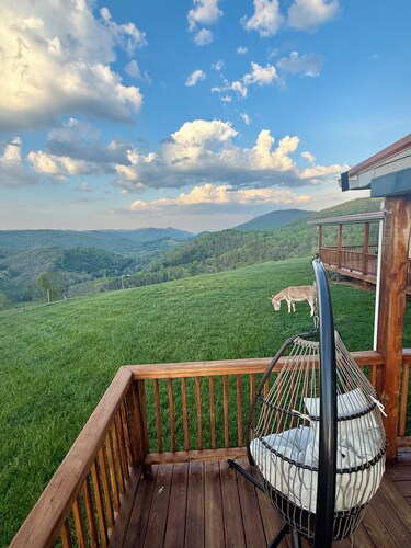 360° Mountain Views! 
1 mile off 77, Pride’s Mountain Guest House and Farm Stay