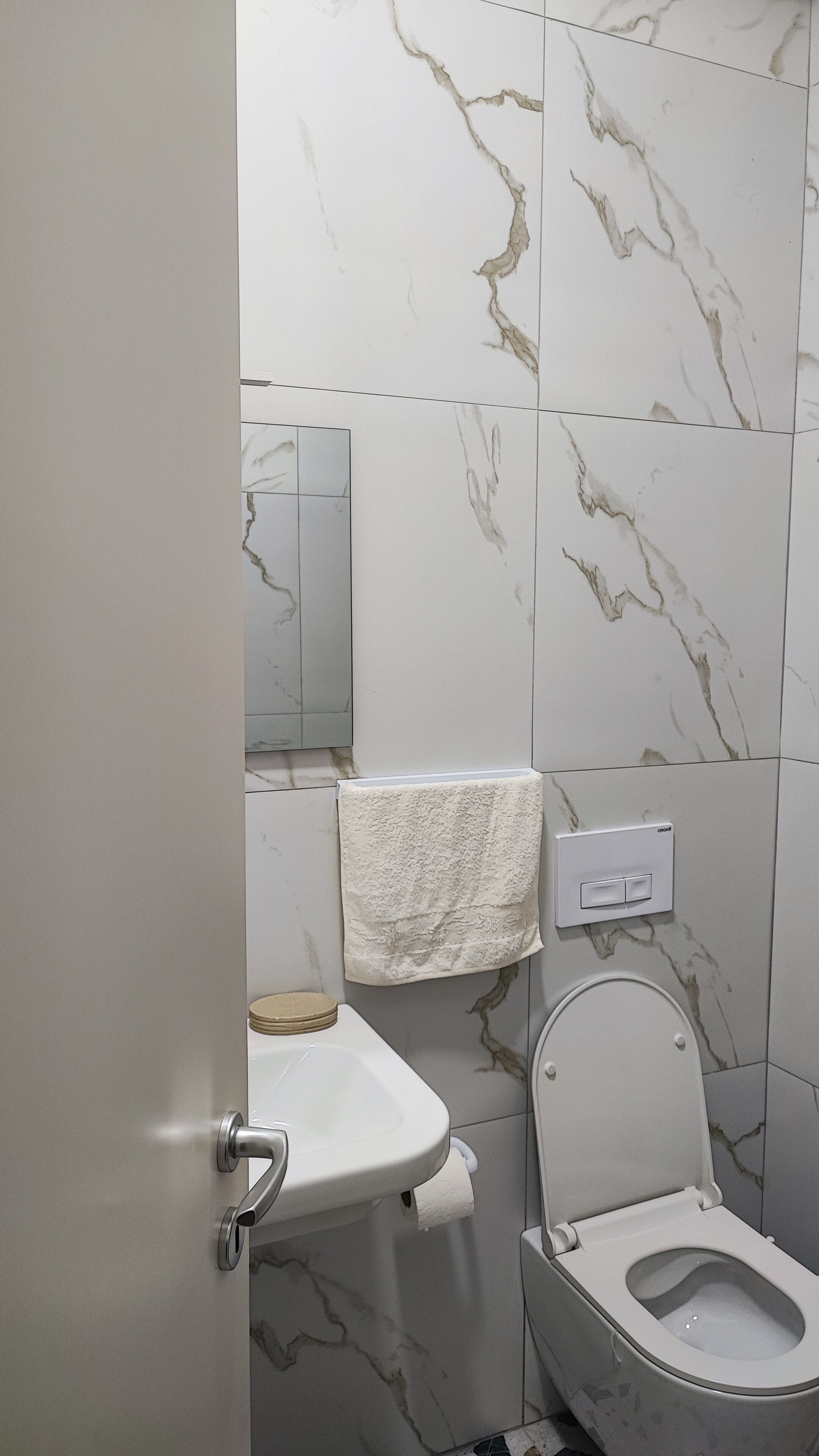 Towels, soap, toilet paper