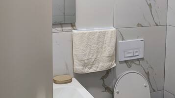 Towels, soap, toilet paper