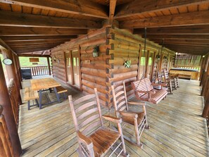 Outdoor dining - Pre-Launch: Pet-Friendly Cabin w/ Hot Tub, Game Room & Views (Sevierville)