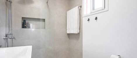 Hair dryer, towels