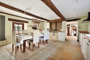 Dining - Peaceful Rural Escape for 4 •  Fires, BBQ, Pet Friendly • Large Kitchen • Great for Multi-Generational Families • (Pencombe)