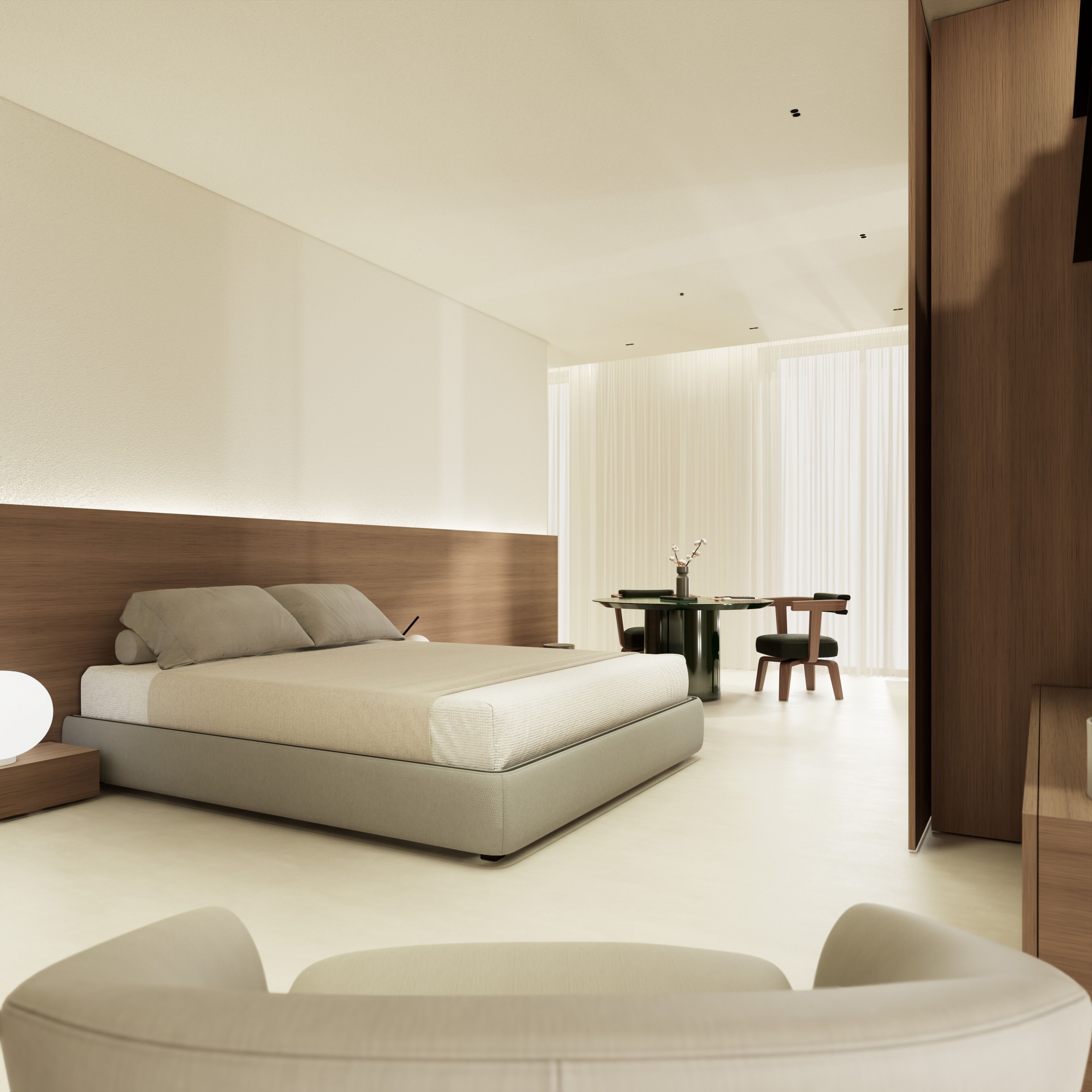 Quarto casal luxo, varanda