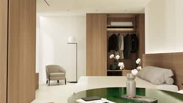 Luxury Suite, Park View | Premium bedding, down duvets, memory-foam beds, minibar
