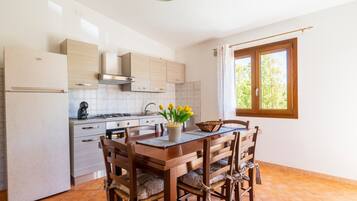 Fridge, oven, stovetop, coffee/tea maker