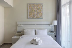 Iron/ironing board, free WiFi - Modern 2BR Apartment in Merano Tower (Dubai)