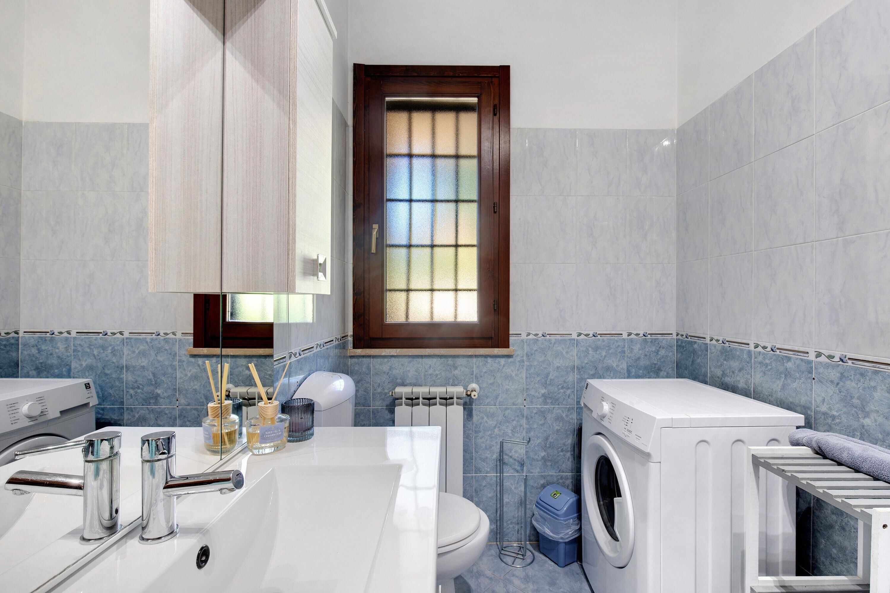 Douche, serviettes fournies