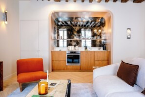 Apartamento Deluxe (Marais 2) | Zona de estar