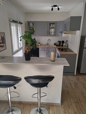 Fridge, microwave, oven, dishwasher - St Cyprien, beautiful apartment in the heart of the village, air conditioning and Wi-Fi (Saint-Cyprien)