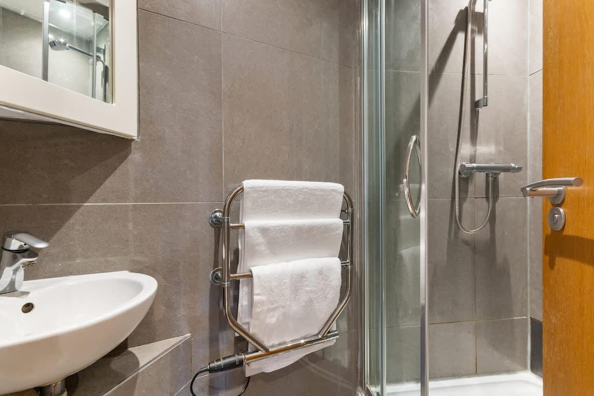 Shower, hair dryer