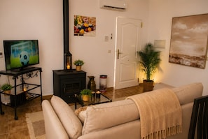 Fernseher, Kamin