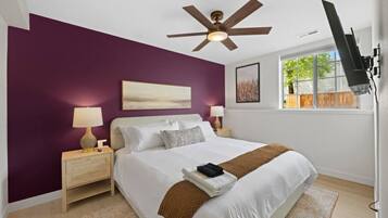 Iron/ironing board, travel crib, WiFi, bed sheets