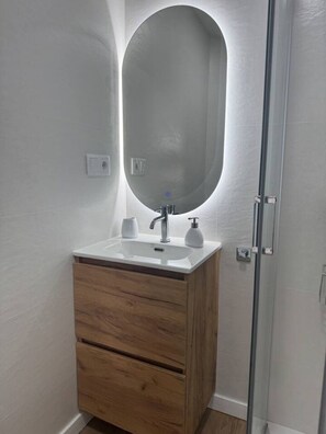 Shower, hair dryer