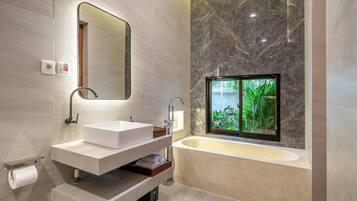 Villa, 1 Schlafzimmer, eigener Pool | Badezimmer