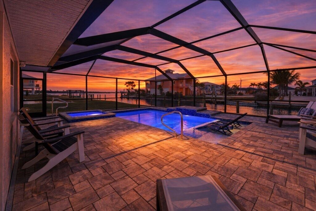 A heated pool
