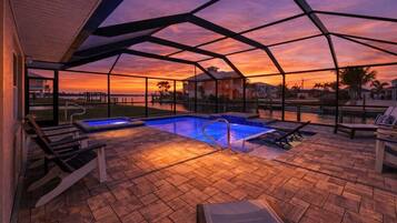 A heated pool