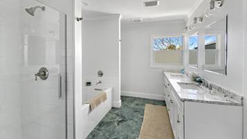 Hair dryer, towels