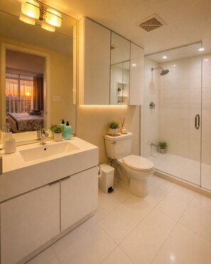 Bathroom - Urban 2BR Retreat | Lake View + Parking (Toronto)