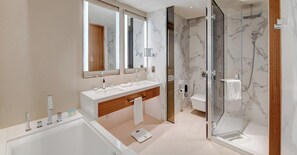 Hair dryer, towels - Modern Opera 2BR | Balcony • Pool • Free Parking (Dubai)