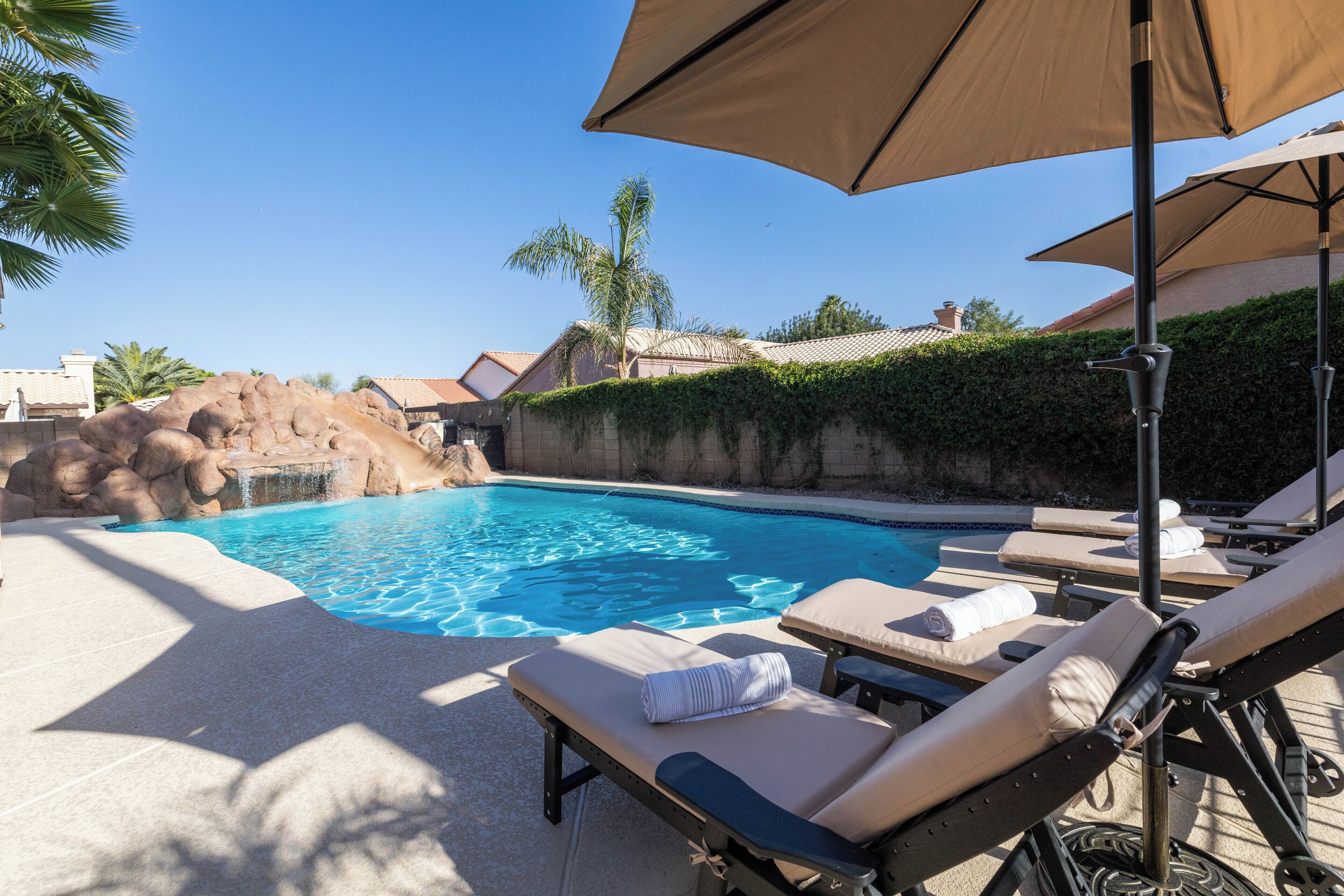 A heated pool