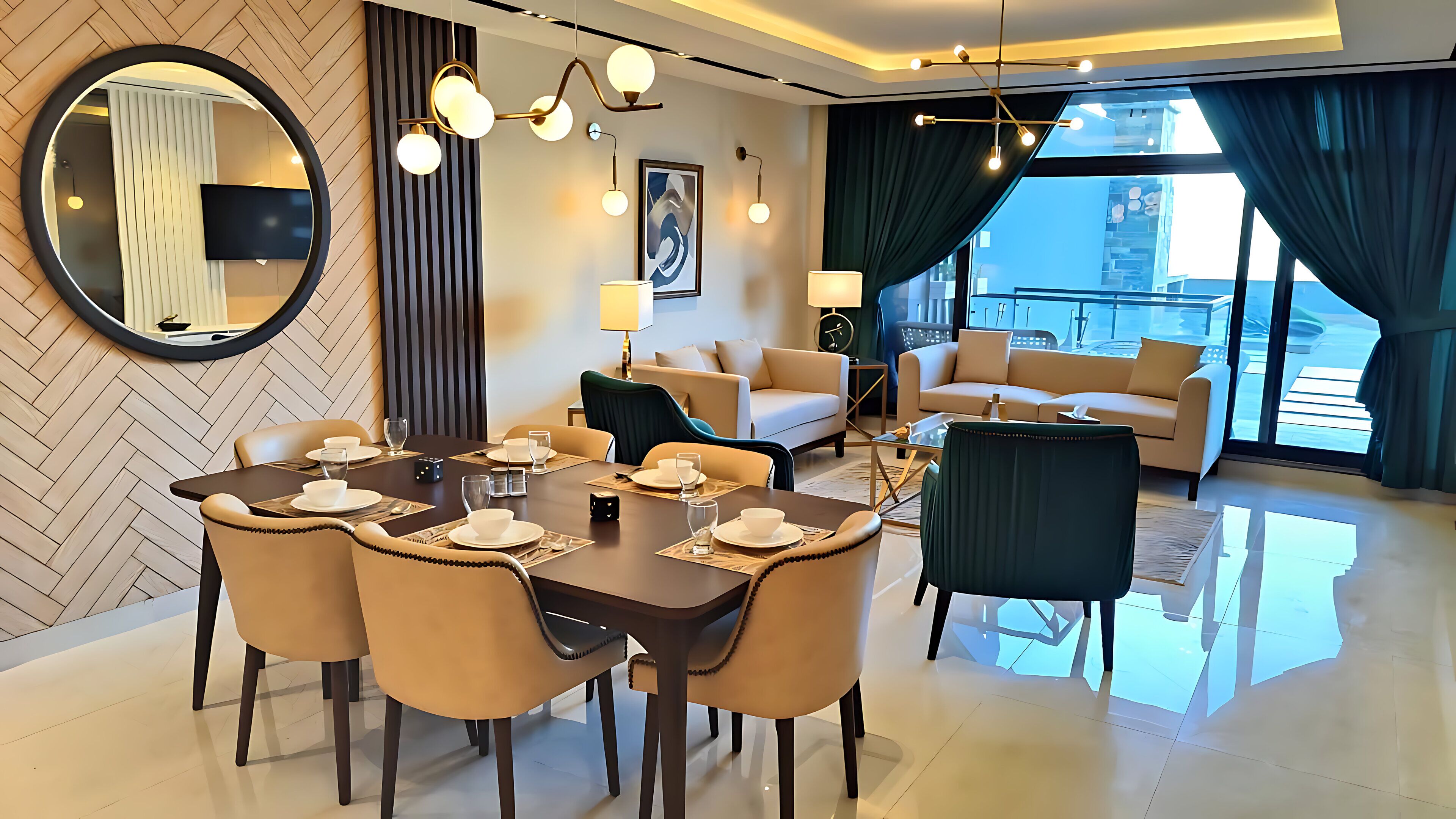 华丽公寓, 3 间卧室 | 用餐