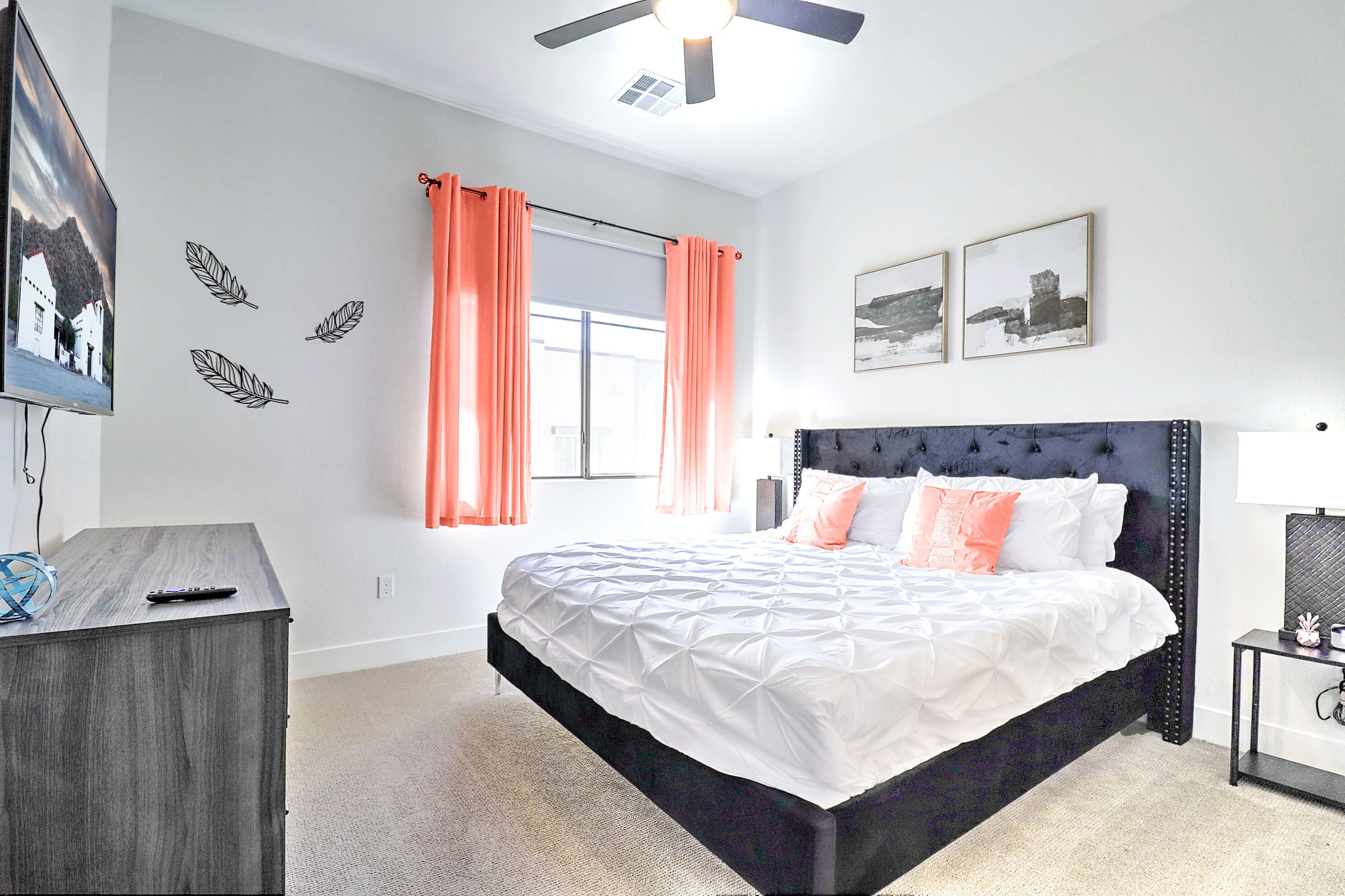 Desk, iron/ironing board, travel cot, free WiFi