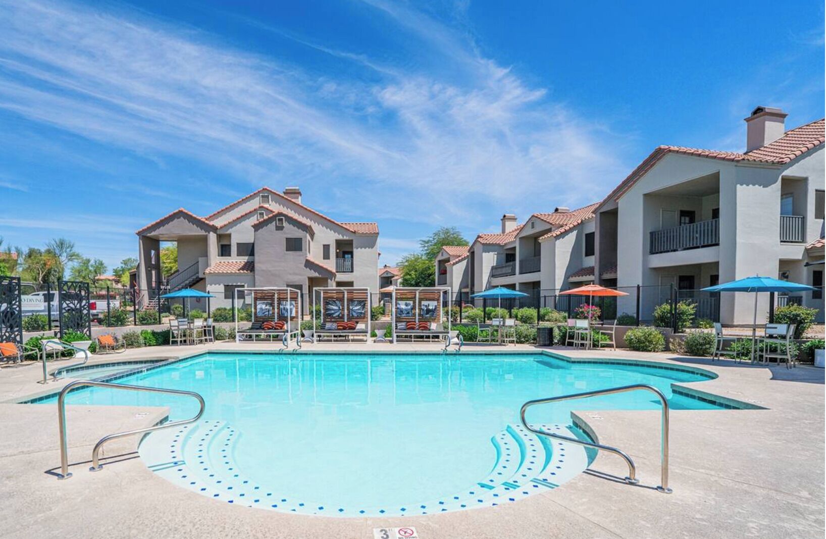 A heated pool