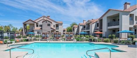 A heated pool