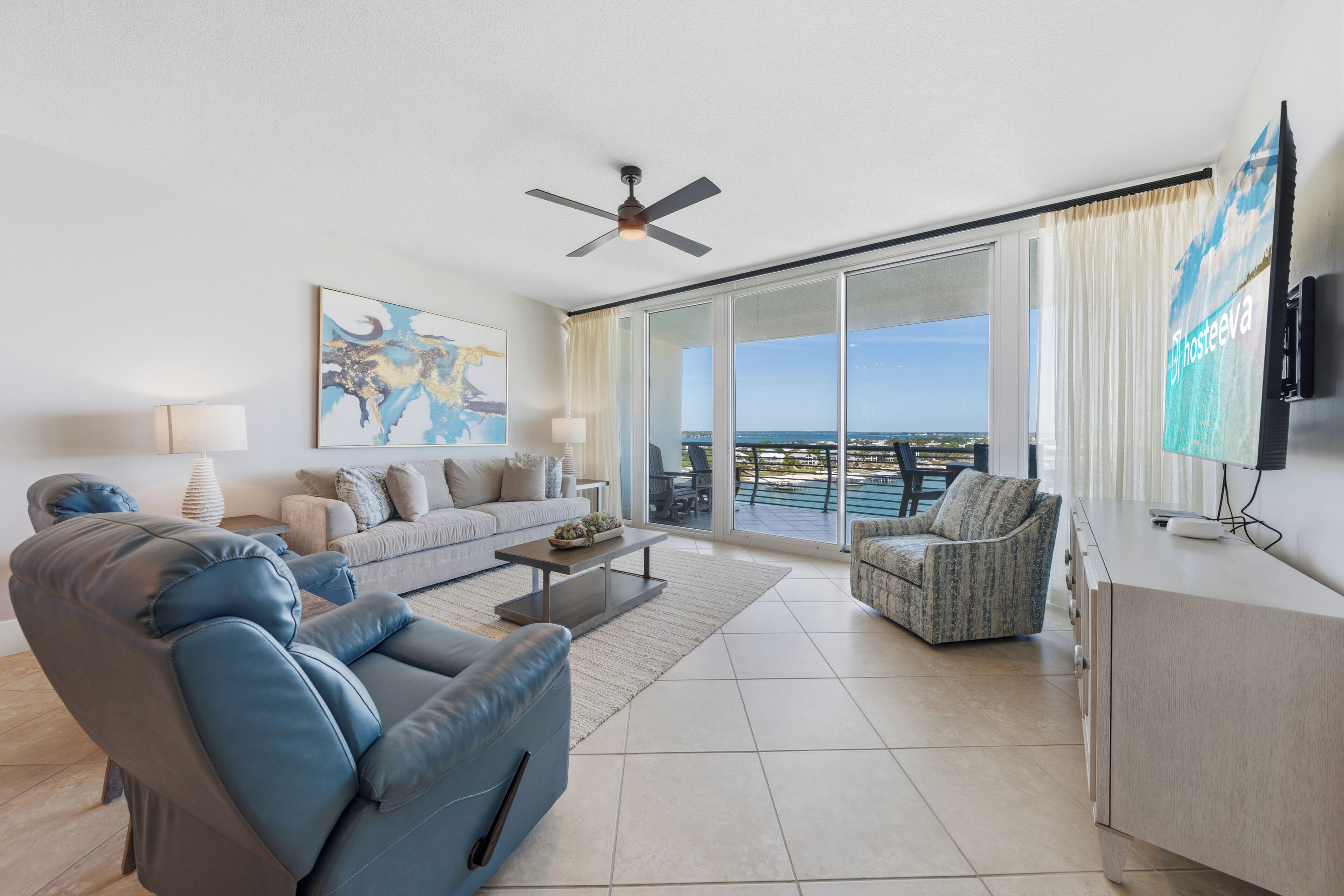 Appartamento Superior, 2 camere da letto, balcone, vista baia | Soggiorno